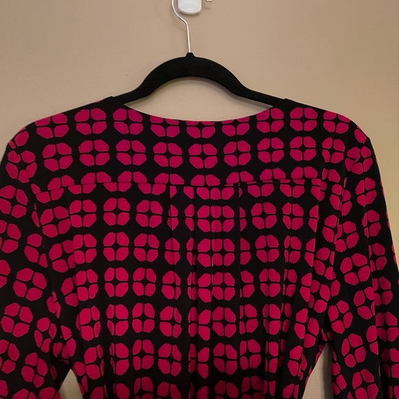 Red & Black Print Luxology Dress - Picture 5 of 8